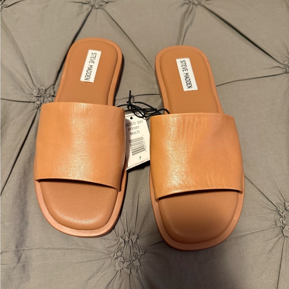 Steve Madden Tan Slide Sandals for Women
